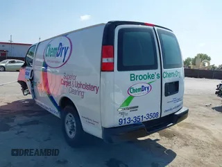 2016 Chevrolet Express Cargo Van with VIN 1GCWGAFF9G1340288, listed as a IAAI auction lot 37450718 with Not Provided miles. Bid and sale history available at carsss.com. Image 3.