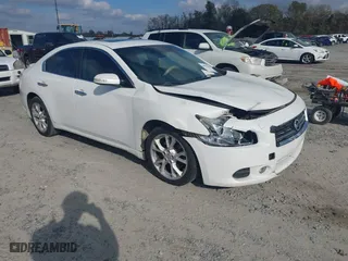 2012 Nissan Maxima 3.5 SV with VIN 1N4AA5AP3CC839904, listed as a IAAI auction lot 40978406 with 193,508 mi miles. Bid and sale history available at carsss.com. Image 1.