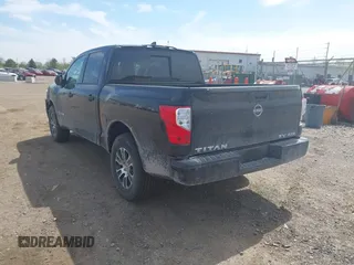 2024 Nissan Titan SV with VIN 1N6AA1EC6RN110607, listed as a IAAI auction lot 42167410 with 25,726 mi miles and . Bid and sale history available at DreamBid. Image 3.