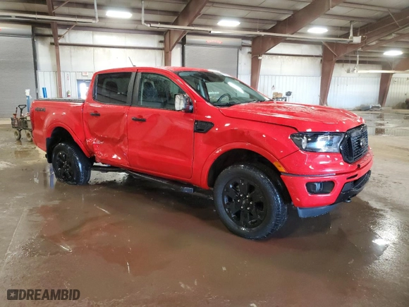 2021 Ford Ranger XL with VIN 1FTER4FH1MLD30542, listed as a Copart auction lot 48709745 with 20,281 mi miles and Salvage Title. Bid and sale history available at carsss.com. Image 4.