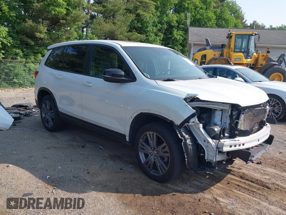 2019 Honda Passport EX-L with VIN 5FNYF8H56KB029748, listed as a IAAI auction lot 42405028 with 59,009 mi miles and . Bid and sale history available at DreamBid. Image 1.