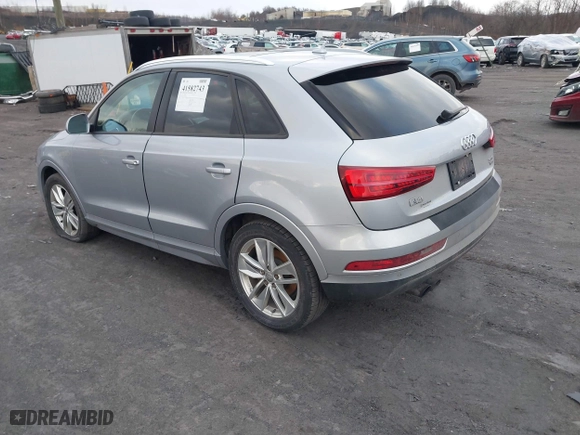 2017 Audi Q3 Premium with VIN WA1ECCFS1HR014286, listed as a IAAI auction lot 41582743 with 105,585 mi miles. Bid and sale history available at carsss.com. Image 3.