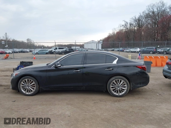 2021 Infiniti Q50 Luxe with VIN JN1EV7BR7MM752310, listed as a IAAI auction lot 41883293 with 20,268 mi miles and . Bid and sale history available at carsss.com. Image 13.