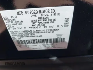 2018 Ford Explorer z VIN 1FM5K7B80JGC00439, wystawiony jako IAAI lot #41706220 z przebiegiem 67 592 mil mil oraz . Historia ofert i sprzedaży dostępna na DreamBid. Obrazek 9.