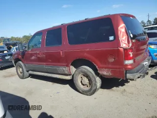 2001 Ford Excursion XLT with VIN 1FMNU41S91EB00633, listed as a Copart auction lot 82747134 with 334,564 mi miles and Salvage Title. Bid and sale history available at DreamBid. Image 2.