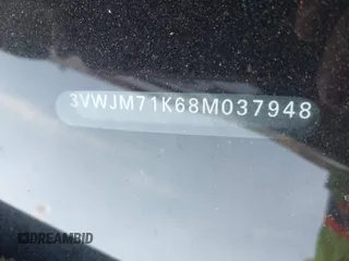 2008 Volkswagen Jetta S z VIN 3VWJM71K68M037948, wystawiony jako IAAI lot #42160416 z przebiegiem 170 381 mil mil oraz . Historia ofert i sprzedaży dostępna na DreamBid. Obrazek 9.