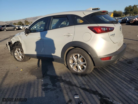 2018 Mazda CX-3 Sport with VIN JM1DKFB78J0317177, listed as a Copart auction lot 41909555 with 53,890 mi miles and Salvage Title. Bid and sale history available at carsss.com. Image 2.