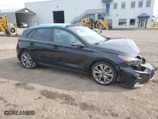 2020 Hyundai Elantra GT N Line with VIN KMHH55LCXLU135566, listed as a Copart auction lot 62126094 with 83,412 mi miles and Salvage Title. Bid and sale history available at carsss.com. Image 4.