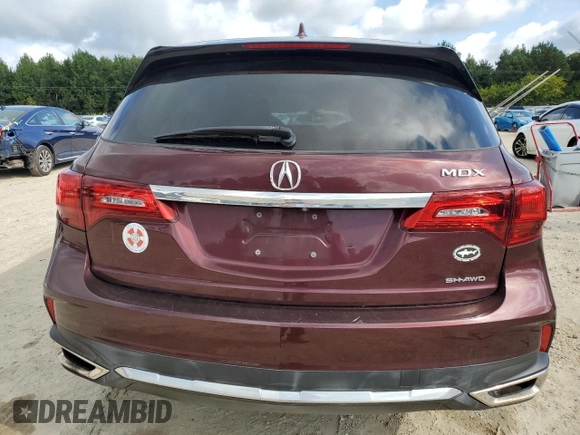 2017 Acura MDX with VIN 5FRYD4H32HB000638, listed as a Copart auction lot 71590044 with 177,372 mi miles and Salvage Title. Bid and sale history available at carsss.com. Image 6.