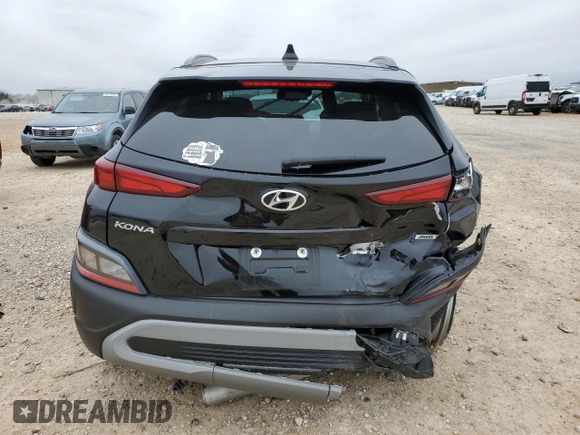2023 Hyundai Kona SEL with VIN KM8K6CABXPU044904, listed as a Copart auction lot 41921915 with 33,630 mi miles and Salvage Title. Bid and sale history available at DreamBid. Image 6.