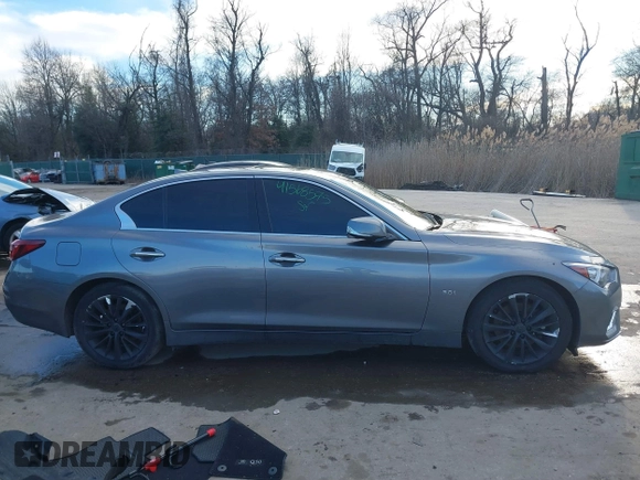 2019 Infiniti Q50 3.0t LUXE with VIN JN1EV7AR7KM559508, listed as a IAAI auction lot 41568575 with 21,921 mi miles. Bid and sale history available at carsss.com. Image 13.