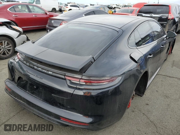 2018 Porsche Panamera Turbo with VIN WP0AF2A7XJL140504, listed as a Copart auction lot 73395623 with 38,102 mi miles and . Bid and sale history available at DreamBid. Image 3.