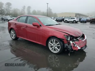 2006 Lexus IS 250 with VIN JTHBK262X65013954, listed as a Copart auction lot 55437155 with 158,395 mi miles and Clean Title. Bid and sale history available at DreamBid. Image 4.