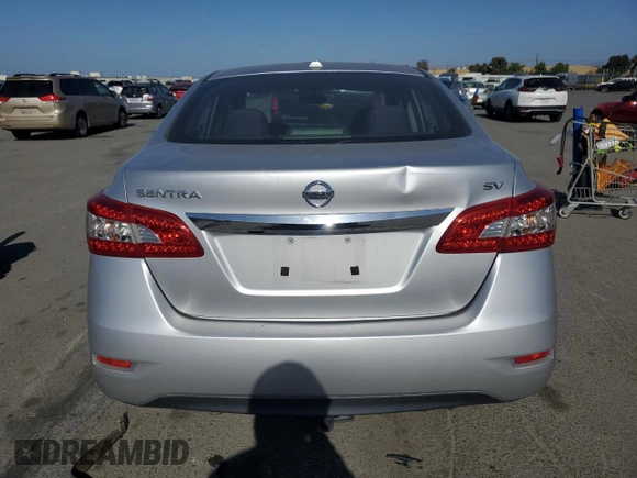 2015 Nissan Sentra SV with VIN 3N1AB7AP1FY249606, listed as a Copart auction lot 55861795 with 126,502 mi miles and Salvage Title. Bid and sale history available at DreamBid. Image 6.