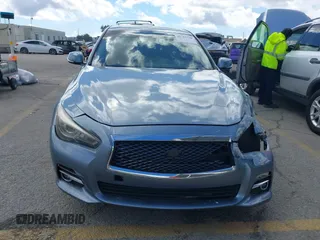 2014 Infiniti Q50 with VIN JN1BV7AP4EM685699, listed as a IAAI auction lot 41765788 with 117,127 mi miles. Bid and sale history available at carsss.com. Image 12.