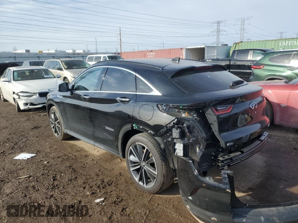 2024 Infiniti QX55 Luxe with VIN 3PCAJ5JR7RF110618, listed as a Copart auction lot 44208665 with 5,551 mi miles and Salvage Title. Bid and sale history available at DreamBid. Image 2.