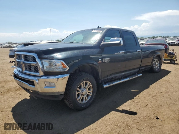 2015 Ram 2500 Laramie with VIN 3C6UR5KL5FG580725, listed as a Copart auction lot 61797534 with 214,156 mi miles and Salvage title. Bid and sale history available at DreamBid. Image 1.