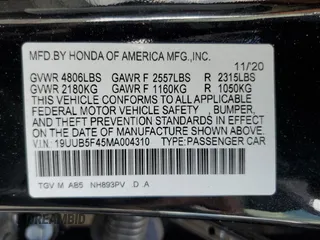 2021 Acura TLX Technology with VIN 19UUB5F45MA004310, listed as a Copart auction lot 58984135 with 39,113 mi miles and Non repairable. Bid and sale history available at DreamBid. Image 13.