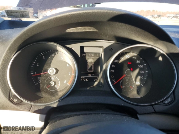 2010 Volkswagen Golf with VIN WVWDB7AJ5AW300708, listed as a Copart auction lot 45302605 with 47,242 mi miles and Salvage Title. Bid and sale history available at carsss.com. Image 9.