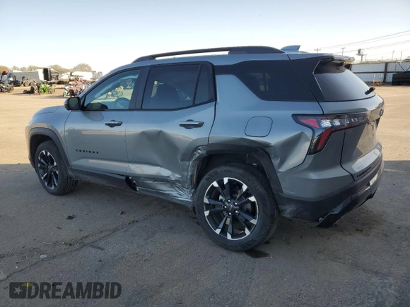 2025 Chevrolet Equinox AWD RS with VIN 3GNAXTEG9SL112476, listed as a Copart auction lot 50520325 with 2,313 mi miles and Salvage title. Bid and sale history available at DreamBid. Image 2.
