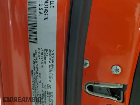 2021 Jeep Cherokee 80th Anniversary with VIN 1C4PJMMN4MD142410, listed as a Copart auction lot 62061165 with 81,453 mi miles and Salvage title. Bid and sale history available at DreamBid. Image 14.