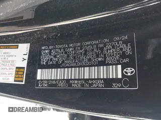 2024 Toyota Prius LE with VIN JTDADABU2R3020101, listed as a IAAI auction lot 41746434 with 20,110 mi miles. Bid and sale history available at carsss.com. Image 9.