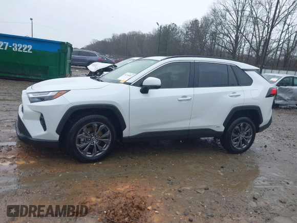 2023 Toyota RAV4 Hybrid XLE Premium with VIN JTMB6RFV4PD114763, listed as a IAAI auction lot 41766812 with 6,768 mi miles. Bid and sale history available at carsss.com. Image 14.
