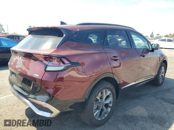2025 Kia Sportage SX-Prestige with VIN KNDPXCDG3S7201016, listed as a Copart auction lot 49874455 with 1,377 mi miles and Salvage title. Bid and sale history available at DreamBid. Image 3.