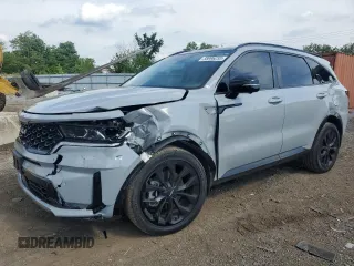 2023 Kia Sorento SX Prestige with VIN 5XYRKDLF6PG242109, listed as a Copart auction lot 58996255 with 15,299 mi miles and Salvage title. Bid and sale history available at DreamBid. Image 1.