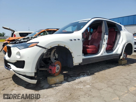 2018 Maserati Levante GranSport z VIN ZN661XUSXJX259582, wystawiony jako Copart lot #56030025 z przebiegiem Nie podano mil oraz Czysty tytuł • Clean title. Historia ofert i sprzedaży dostępna na DreamBid. Obrazek 1.
