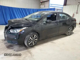 2021 Nissan Versa SV with VIN 3N1CN8EV9ML861593, listed as a Copart auction lot 56629195 with 77,522 mi miles and Salvage title. Bid and sale history available at DreamBid. Image 1.