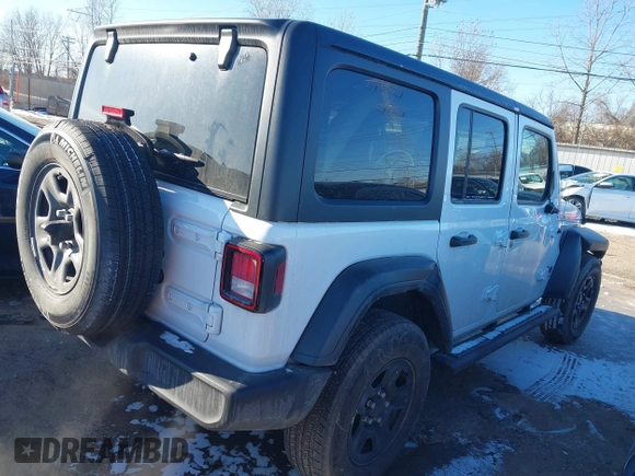 2023 Jeep Wrangler Sport S with VIN 1C4HJXDN7PW545778, listed as a IAAI auction lot 41363327 with 20,721 mi miles and . Bid and sale history available at DreamBid. Image 4.