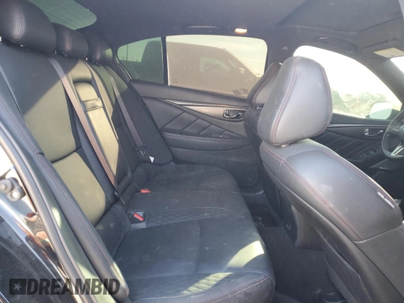 2021 Infiniti Q50 Red Sport 400 with VIN JN1FV7DP0MM850191, listed as a Copart auction lot 76396894 with 52,351 mi miles and Clean Title. Bid and sale history available at DreamBid. Image 10.