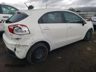 2014 Kia Rio LX with VIN KNADM5A34E6377346, listed as a Copart auction lot 82783993 with 107,160 mi miles and Salvage Title. Bid and sale history available at carsss.com. Image 3.
