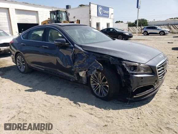 2017 Genesis G80 3.8L with VIN KMHGN4JE7HU176674, listed as a Copart auction lot 70269214 with 74,679 mi miles and Salvage Title. Bid and sale history available at carsss.com. Image 4.