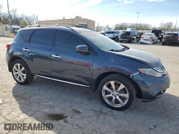 2012 Nissan Murano LE with VIN JN8AZ1MU5CW101246, listed as a Copart auction lot 80075154 with 110,638 mi miles and Salvage Title. Bid and sale history available at DreamBid. Image 4.