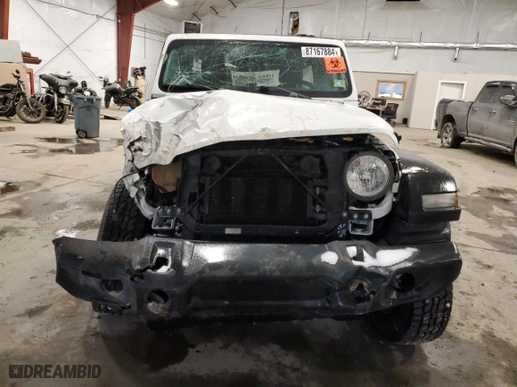 2018 Jeep Wrangler Unlimited Sport S with VIN 1C4HJXDN5JW226287, listed as a Copart auction lot 87167884 with 0 mi miles and Salvage Title. Bid and sale history available at carsss.com. Image 5.