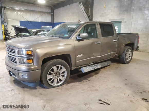2015 Chevrolet Silverado 1500 High Country with VIN 3GCUKTEJ4FG507597, listed as a Copart auction lot 50562505 with 62,976 mi miles and Salvage Title. Bid and sale history available at carsss.com. Image 1.