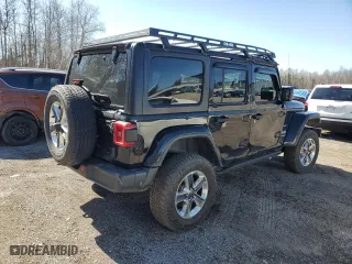 2020 Jeep Wrangler Unlimited Sahara with VIN 1C4HJXEN3LW178659, listed as a Copart auction lot 50059495 with 114,870 mi miles and Salvage Title. Bid and sale history available at carsss.com. Image 3.