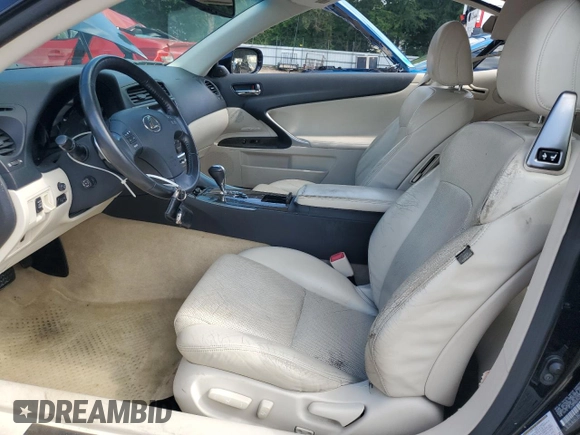 2010 Lexus IS 250 C with VIN JTHFF2C21A2514011, listed as a Copart auction lot 62600795 with 159,785 mi miles and Clean title. Bid and sale history available at DreamBid. Image 7.