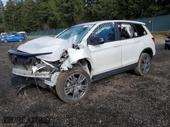 2021 Honda Passport EX-L z VIN 5FNYF8H55MB038797, wystawiony jako Copart lot #44780575 z przebiegiem Nie podano mil oraz Czysty tytuł • Clean title. Historia ofert i sprzedaży dostępna na DreamBid. Obrazek 1.