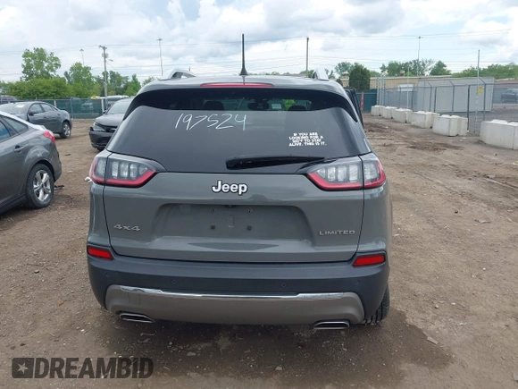 2021 Jeep Cherokee Limited with VIN 1C4PJMDX6MD197524, listed as a IAAI auction lot 42264197 with 47,077 mi miles and . Bid and sale history available at DreamBid. Image 16.