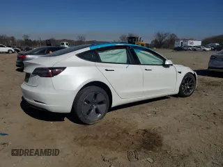 2023 Tesla Model 3 with VIN 5YJ3E1EA4PF566177, listed as a Copart auction lot 48504015 with Not Provided miles and Clean Title. Bid and sale history available at DreamBid. Image 3.
