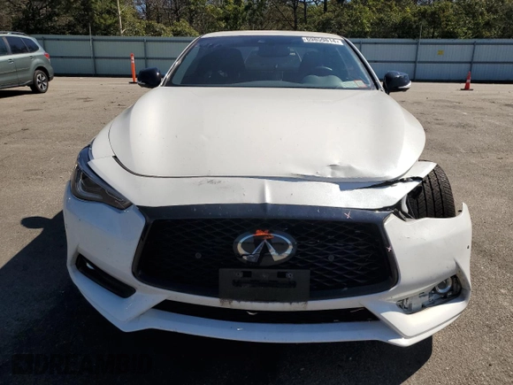 2021 Infiniti Q60 Red Sport 400 with VIN JN1FV7LL3MM560753, listed as a Copart auction lot 69859814 with 38,625 mi miles and Salvage title. Bid and sale history available at DreamBid. Image 5.