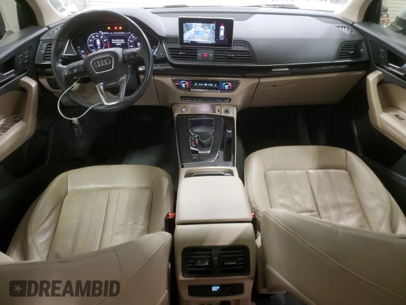 2020 Audi Q5 Premium Plus with VIN WA1E2AFY2L2080987, listed as a Copart auction lot 89344955 with 55,463 mi miles and Salvage title. Bid and sale history available at DreamBid. Image 8.