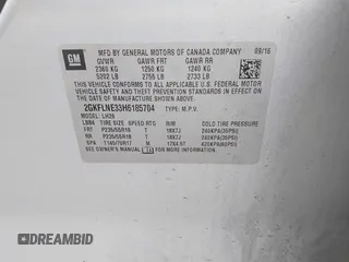 2017 GMC Terrain SLE z VIN 2GKFLNE33H6185704, wystawiony jako IAAI lot #42286447 z przebiegiem 144 174 mil mil oraz . Historia ofert i sprzedaży dostępna na DreamBid. Obrazek 9.
