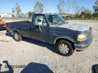1992 Ford F-150 with VIN 1FTEF15N9NLA78538, listed as a Copart auction lot 75543574 with 0 mi miles and Salvage Title. Bid and sale history available at carsss.com. Image 4.
