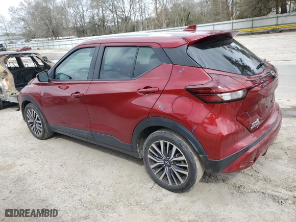 2022 Nissan Kicks SV with VIN 3N1CP5CV6NL485691, listed as a Copart auction lot 46884705 with 81,922 mi miles and Salvage Title. Bid and sale history available at carsss.com. Image 2.