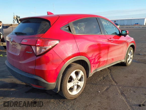 2016 Honda HR-V EX with VIN 3CZRU6H58GM733607, listed as a IAAI auction lot 41435835 with 107,931 mi miles. Bid and sale history available at carsss.com. Image 4.