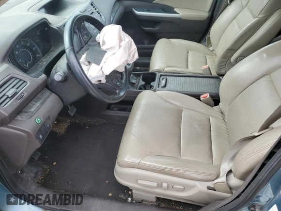 2014 Honda CR-V EX-L with VIN 2HKRM4H75EH665118, listed as a Copart auction lot 52490395 with 0 mi miles and Salvage Title. Bid and sale history available at carsss.com. Image 7.